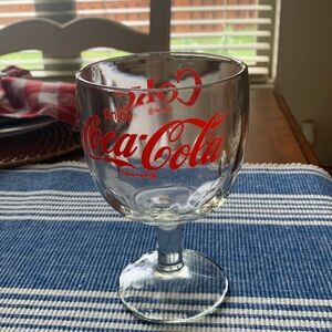 Vintage Coca-Cola Thumbprint Goblet